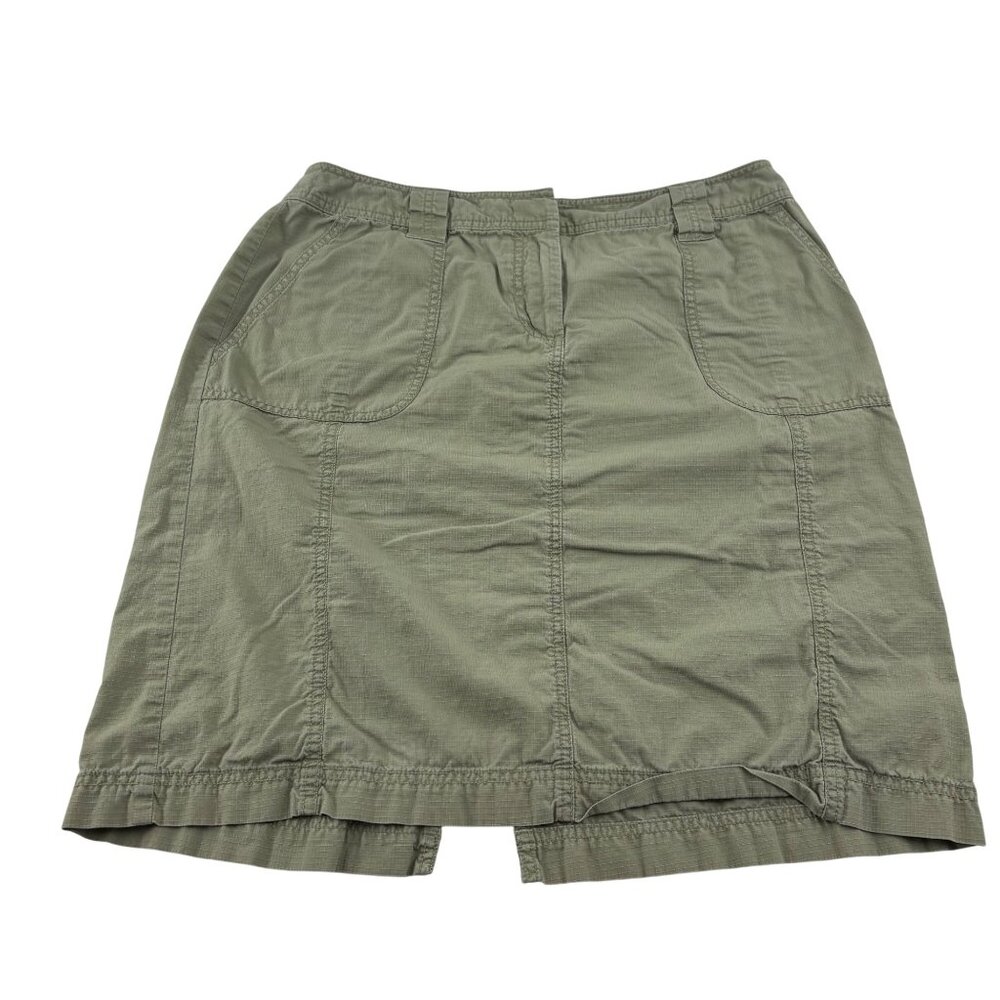 Liz Claiborne Villager Womens Green‎ Cotton Skirt Size 10